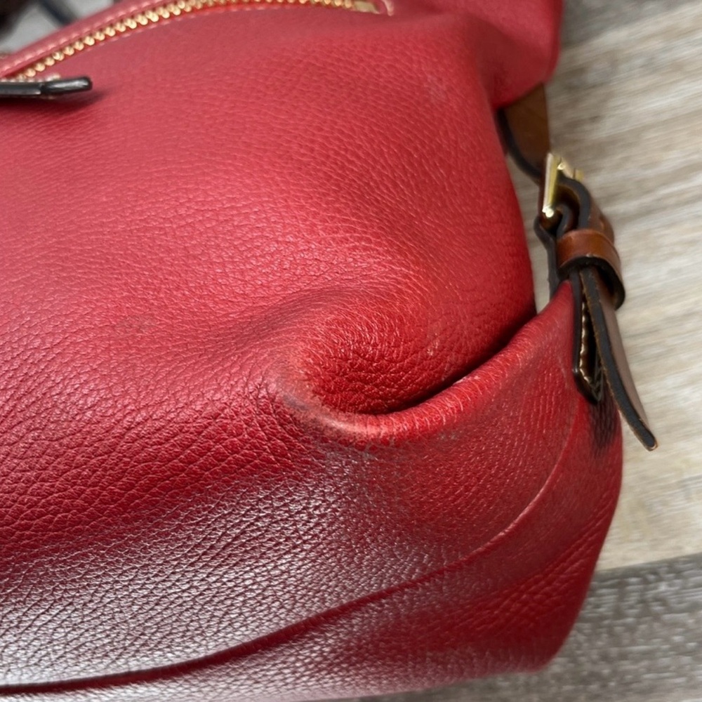 Dooney & Bourke Red Pebbled Leather Shoulder Bag! Preowned! - Picture 12 of 15